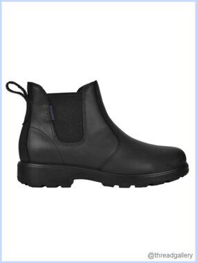 Waterproof Leather Chelsea Ankle Boots with Rubber Outsole